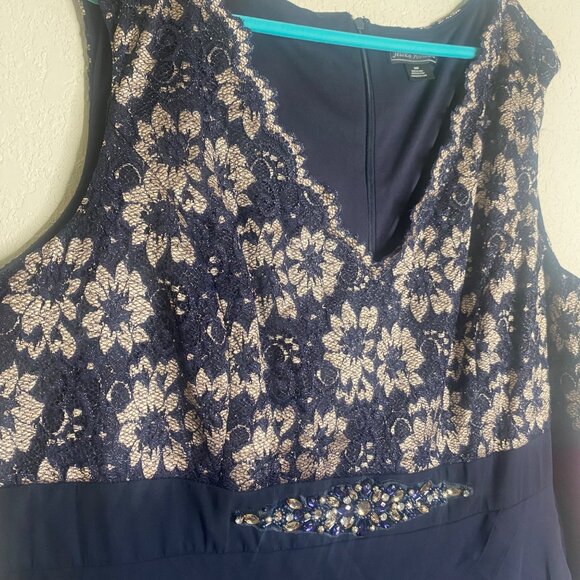 NWT $180 Jessica Howard Beaded Maxi Dress Womens 24W Wedding Formal Holiday NYE - Picture 5 of 16